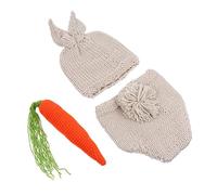 CAXUSD Set Di Abbigliamento Fotografico Da Coniglio Per Neonati Costume Contenitivo Per Bambini Di Cento Giorni Vestiti Per Bambini Elementi Di Coniglio