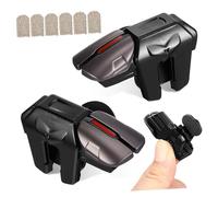 CAXUSD Set di Trigger di Gioco per Smartphone 3 Paia di Guanti Proteggi Dita, Controller Ergonomico Mobile Tasti Alta Sensibilità e Collegamento Stabile