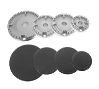 CAXUSD Set Testa Del Bruciatore a Gas Compatibile Piani Cottura Domestici, Tappo Fornello in Acciaio Resistente, Facile Da Pulire, Kit Sostituzione Testa Stufa Gas