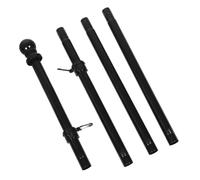 CAXUSD Sezioni Bandiera Esterno Nero in Acciaio Inossidabile Supporto Resistente per Giardino Casa Veranda Facile Montaggio e Vento Resistente