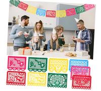 CAXUSD Striscioni Decorativi dei Morti in Non Bandierine Colorate con Messicani Facili da Appendere per Festa Tema Fiesta