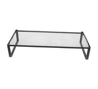 CAXUSD Supporto da Tavolo e Mensola da Scrivania in Ferro Nero, Portapc e Organizer per Monitor Ergonomico, Rialzo Staccabile per Ufficio e Spazio Lavoro Organizzato