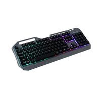 CAXUSD Tastiera Gaming USB 2.0 a 104 Tasti Nero per Laptop e Ufficio | 19 Tasti Anti-conflitto, Cappucci Removibili, Barra Spazio Rinforzata, Struttura Metallo-plastica, Uso Ergonomico