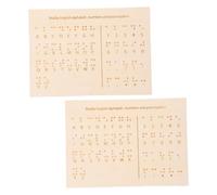 CAXUSD Tavola in Braille Punti Intagliati Strumento Educativo Dell'alfabeto Tabella Dei Numeri Punti in Rilievo Kit Per L'apprendimento Del Braille
