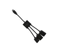 CAXUSD Usb Type c Otg Host Mini Portatile Per Smartphone e Tablet Hub Porte Alimentazione Nero