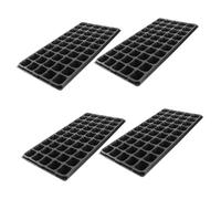 CAXUSD Vassoio per Vassoio per Piantine da 50 Fori in Plastica Set da 4 Pezzi Riutilizzabile e Riciclabile per e Coltivazione di Semi Dimensioni 54 X 28 X 4,5 Cm