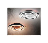 CAYA PLAFONIERA TONDEGGIANTE LED 58W LUCE DIMMERABILE METALLO NERO/ORO OPPURE ALLUMINIO MODERNA