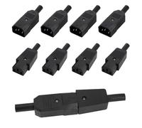 Caybats Connettori Alimentazione IEC 320 C14 a C13, Set di 8pz, Spina Maschio a Presa Femmina, 250V AC 10A, Adattatore CA 3 Pin, Ideale per Alimentatori PC, Elettrodomestici, Strumenti Industriali - R