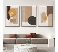 CAYBES Set di 3 quadri moderni e minimalisti a blocchi di colore quadri astratti geometrici su tela stampa poster immagini decorative per soggiorno nordico-60x80cm senza cornice