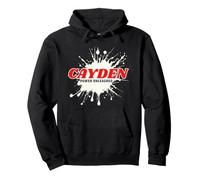 Cayden Power Unleashed Red Name Design Felpa con Cappuccio