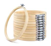 Caydo 12 pezzi 15 cm Ricamo Telaio Legno Bulk Bamboo Circle Cross Stitch Tire Anello Rotondo