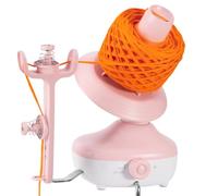 Caydo Avvolgitore elettrico automatico per lana per uncinetto e lavoro a | Doppio voltaggio molla velocità continua, compatto 198,4 g portatile filato, avvolgitore per gomitoli, rosa chiaro