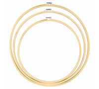 Caydo Set di 3 cerchi da ricamo rotondi grandi da 14/16/48 cm, in bambù, per lavori artistici, cucito pratico, corona di nozze, cattura dei sogni e decorazione da appendere alla parete