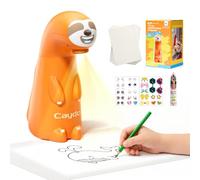 Caydo T3 Joy Kit Proiettore da Disegno IA per Bambini dai 4 Anni | Include 120 Schemi di Tracciatura Passo dopo Passo in 4 Temi, 12 Matite Colorate, 50 Fogli da Disegno, 2 Adesivi Carini