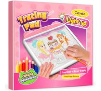 Caydo Tavoletta Luminosa per Ricalco con Protezione Occhi, 3 Livelli di Luminosità - Tavoletta da Disegno per Bambini, Alimentazione USB-C & a Batteria - Regalo per Bambine e Bambini 6-12 Anni