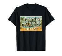 Caye Caulker Belize, Souvenir Vintage da Viaggio con Grafica Artistica Maglietta