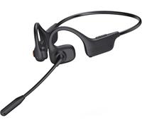 Caymuller Cuffie aperte con microfono, cuffie wireless Bluetooth con microfono, multipoint Connect Bluetooth 5.3, cuffie wireless a prova di sudore per lavoro, guida, corsa, allenamento
