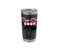 Cayo Coco Cuba Palma Tropicale Retro Bicchiere termico in acciaio inox doppia parete