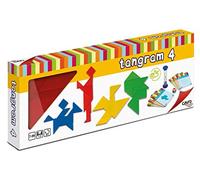 Cayro - 4 Tangram In Legno - Gioco Dell'Ingegno - Sviluppo Delle Capacità Cognitive - Gioco Educativo - Pezzi In Legno Incoraggia La Creatività E La Risoluzione Dei Problemi - Tutte Le Età