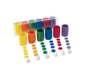 Cayro Acces. Parchis 6 Jug. RectangularCayro - Accessori Parcheesi - + 5 Anni - Scatola In Plastica - Giochi Da Tavolo Per Bambini E Adulti - 6 Tazze - 24 Fiches E 6 Dadi - Da 2 A 6 Giocatori