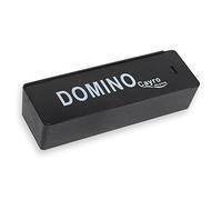 Cayro - Domino - Dai 6 Anni in su - Modello Base - Giochi da Tavolo per Bambini e Adulti - Con Scatola di Plastica Nera per Conservare i Pezzi - da 2 a 4 Giocatori