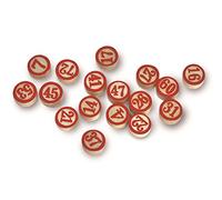 Cayro - Gettoni Bingo In Legno Monofaccia - Numeri Fortunati - Giochi D'Azzardo - Giochi Classici