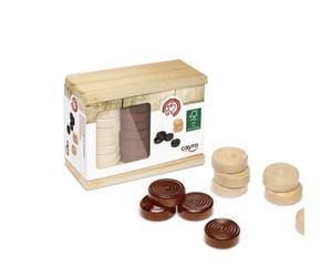 Cayro - Gioco Dama in Legno - Pezzi per Giocare A Dama - Gioco da Tavolo per Bambini E Adulti - Gioco Classico E Tradizionale - Divertimento per Tutta La Famiglia