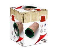 Cayro - Gioco Di Dadi Da Poker - Coppa + 5 Dadi Da Poker - Coppa In Pelle Foderata All'Interno - Gioco Da Tavolo Per Adulti - Ideale Come Regalo - Gioco In Famiglia