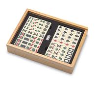 Cayro - Mah Jong - + 8 Anni - Modello In Legno - Gioco Da Tavolo Per Bambini E Adulti - Scatola Con Coperchio Scorrevole Per Riporre Le Fiches - Da 2 A 8 Giocatori