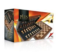 Cayro - Marquetry Plus Chess - Custodia Pieghevole In Legno Con Scacchiera - 41 X 41 Cm - Interno Rivestito In Feltro - Pezzi Di Legno