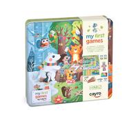 Cayro - My First 6 Giochi - Giochi classici per bambini da tavolo - Oca, Partigi, Tangram, Mikado, Domino e Memory - Tutto in un unico gioco - Goditi la famiglia