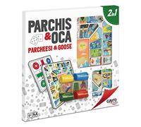 Cayro - Parcheesi E Goose Board 2 In 1 - Gioco Da Tavolo Per Famiglie - Gioco Tradizionale - Resistente E Facile Da Trasportare - Divertimento Garantito