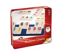 CAYRO - Rummi - + 8 Anni - Modello Classico - Divertenti Giochi da Tavolo per Bambini e Adulti - 106 Pezzi, 1 Borsa in Tessuto e 4 Supporti - da 2 a 4 Giocatori