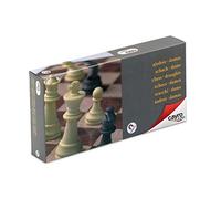 Cayro - Scacchi E Dama - + 7 Anni - Superficie Magnetica - Doppio Gioco Da Tavolo Educativo - Bambini E Adulti - Tabellone Pieghevole Per Riporre Le Pedine