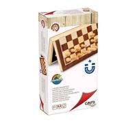 Cayro - Scacchi - Dai 7 Anni In Su - Le Pedine E La Tavoletta Pieghevole Sono Magnetiche E In Legno Naturale - Gioco Da Tavolo - Ideale Per Bambini E Adulti - 2 Giocatori