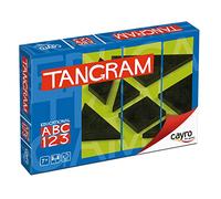 Cayro - Tangram - + 7 Anni - Scatola In Plastica - Gioco Da Tavolo Educativo Per Bambini E Adulti - 7 Tan E 1 Libro Illustrato Con Figure - Per 1 Giocatore