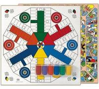 Cayro - Tavola da parchesi - Oca di legno con accessori 6 giocatori - Tradizionale