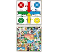 Cayro - Tavola Ludo e Oca - Legno di Alta Qualità - Design Classico ed Elegante - Dimensioni 40 x 40 cm - Gioco Tradizionale - Sviluppo Cognitivo - Design Elegante e Resistente - Include Pezzi
