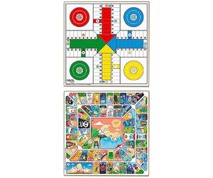 Cayro - Tavola Ludo e Oca - Legno di Alta Qualità - Design Classico ed Elegante - Dimensioni 40 x 40 cm - Gioco Tradizionale - Sviluppo Cognitivo - Design Elegante e Resistente - Include Pezzi