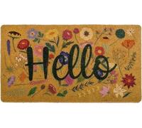 CaySep Zerbino con scritta "Spring Welcome", retro antiscivolo, motivo floreale, decorazione per esterni in fattoria, 43 x 73 cm