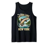 Cayuga Lake Trout Fishing - Stile cabina nord dello stato di New York Canotta