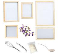 Cayway 11 Pz Fiori Secchi Cornice in Legno Fai Da Te, 5 Pz Stampo per Carta in Legno,Carta a Fiori Secchi Che Fa Cornice in Legno, Fiori Secchi per Fai da Te Fiori Secchi con La Carta