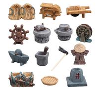 Cayway 14 Pz Miniatura Giardino Attrezzi, Accessori Giardino Miniatura Set, Attrezzi per La Fattoria del Giardino Delle Fate, Decorazioni da Giardino in Miniatura per La Decorazione di Micro Paesaggi