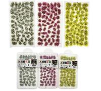 Cayway 159 Pz Ciuffo di Erba Statica Erba Statica Ciuffo, Albero Modello Erba Sacchetto Lichene Verde, Artificiali Falso Muschio e Pinzette per La Ferrovia Del Paesaggio Del Treno