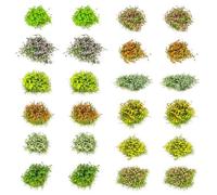 Cayway 24 Pz Shrub Flower Cluster, Statica Ciuffo Erba, 12 Colore Ciuffo D'erba Statico, Paesaggi Ciuffi D'Erba per Il Paesaggio del Giardino Fai Da Te