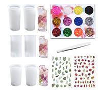 Cayway 3 Pz Stampi per Resina Coperchio Universale per Accendino in Silicone e Resina Stampi in Silicone per Resina con Paillettes, Fiori Secchi per Fare Artigianato Fai Da Te