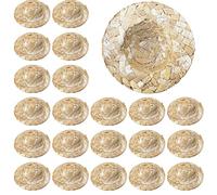 Cayway 30 pz Mini Cappelli di Paglia in Miniatura Artigianale, Mini Chapeaux de Paille pour Poupée pour Maison de Poupée, Jardin Féerique