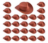 Cayway 30 Pz Mini Cappello in Plastica, Mini Cappelli Carini Festa Cappello Decorazione Torta, Torta, Mini Decorazione Del Giardino, Marrone