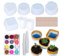 Cayway 30 Pz Stampo in Resina, Stampo Resina per Vasi da Fiori, Vasi di Piante Stampi per Resina Silicone Bottiglia, Scintillio per Resina Epossidica, Decorazioni per La Casa