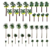 Cayway 36 Pz Alberi Cocco Decorazione, Modello di Decorazione Albero di Cocco, Modello Palme Plastica per Bonsai in Miniatura, Decorazione Paesaggistica